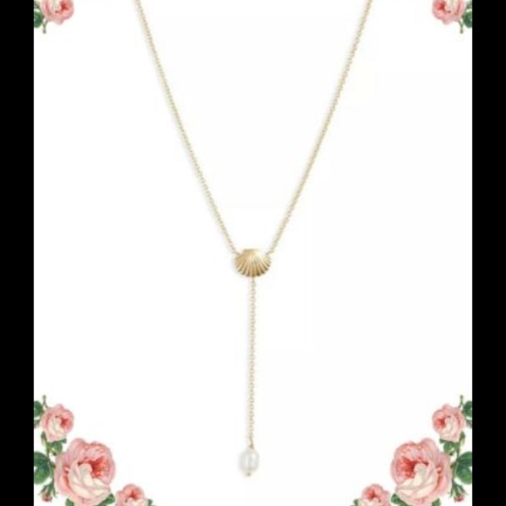 Gorjana Seashell 🐚 Charm Lariat Necklace